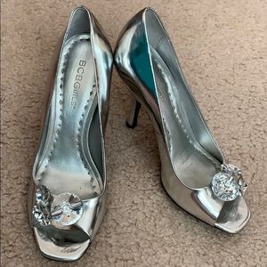 Metallic Silver BCBGirls Heels